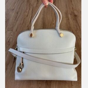 ★Org.$480 Furla Leather Top Handle Bag Ivory★